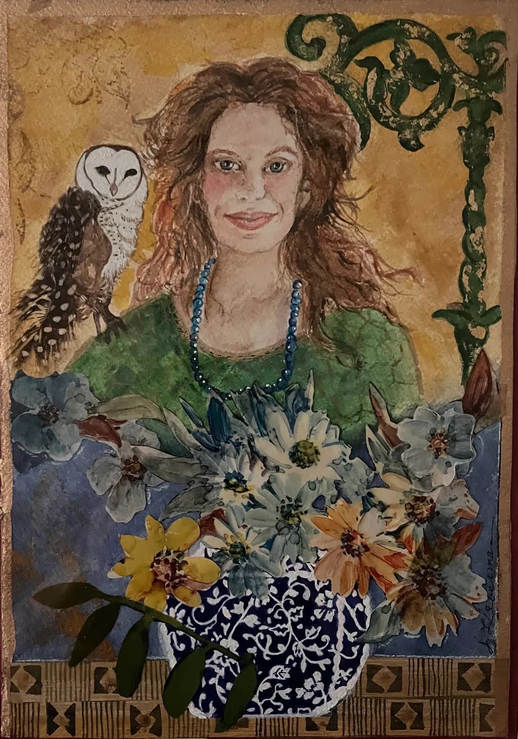 Owl and Blooms
