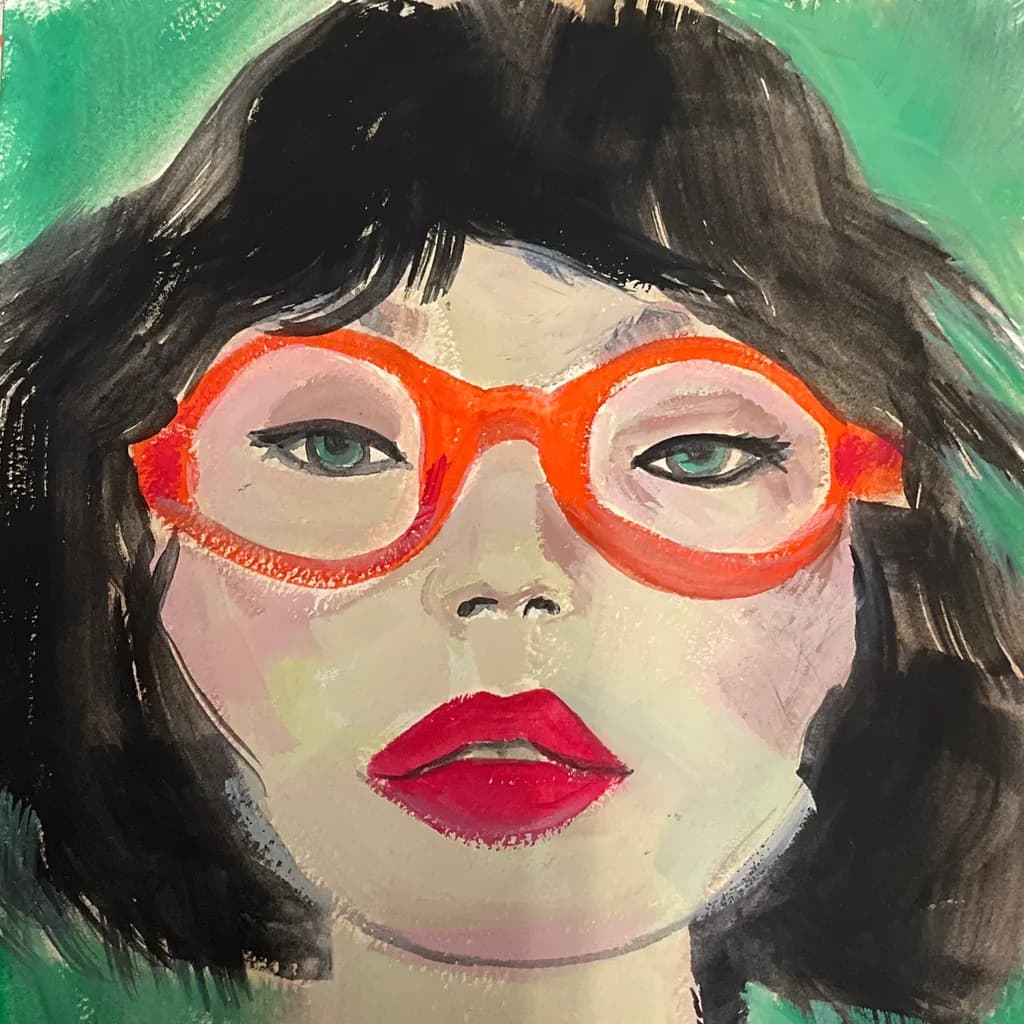 Red Glasses Portrait