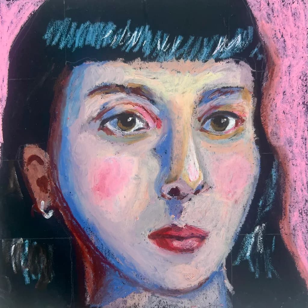 Pastel Portrait Gaze