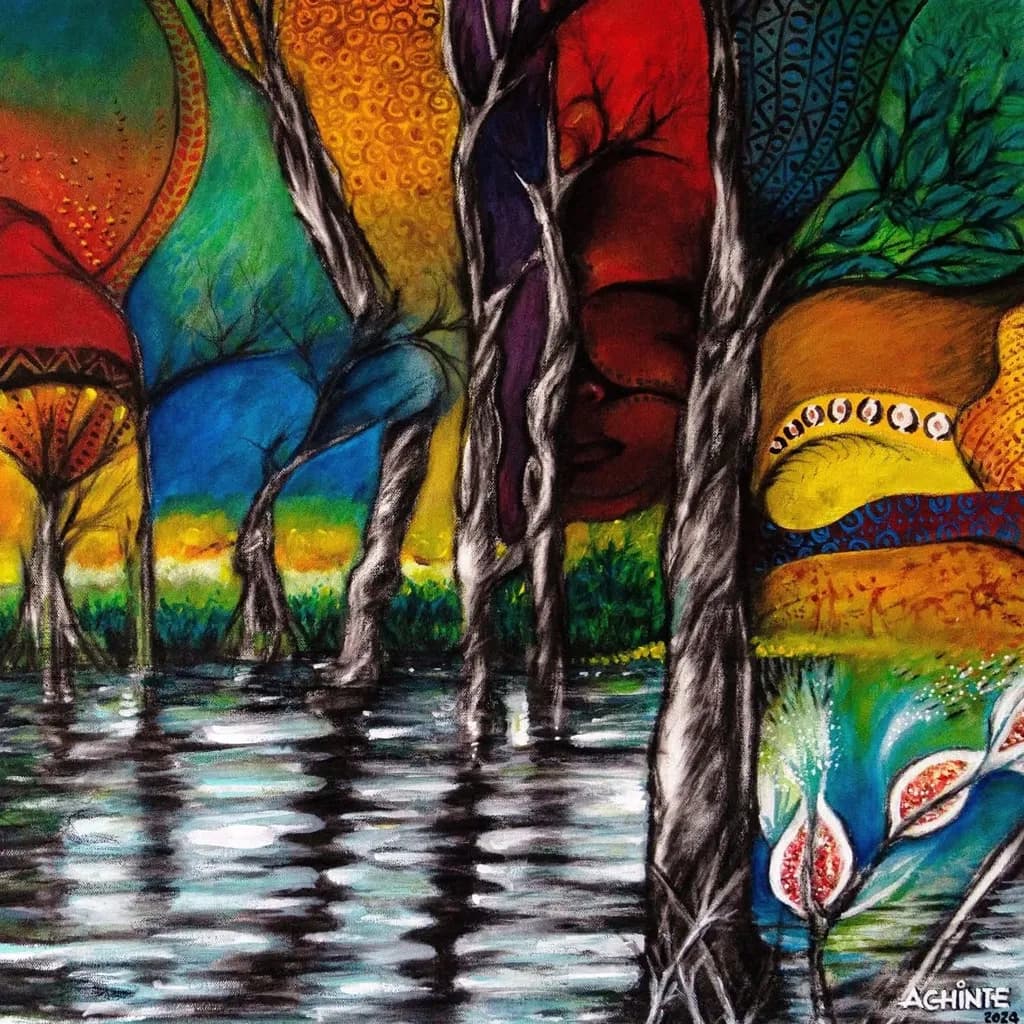 Colorful Forest Reflection
