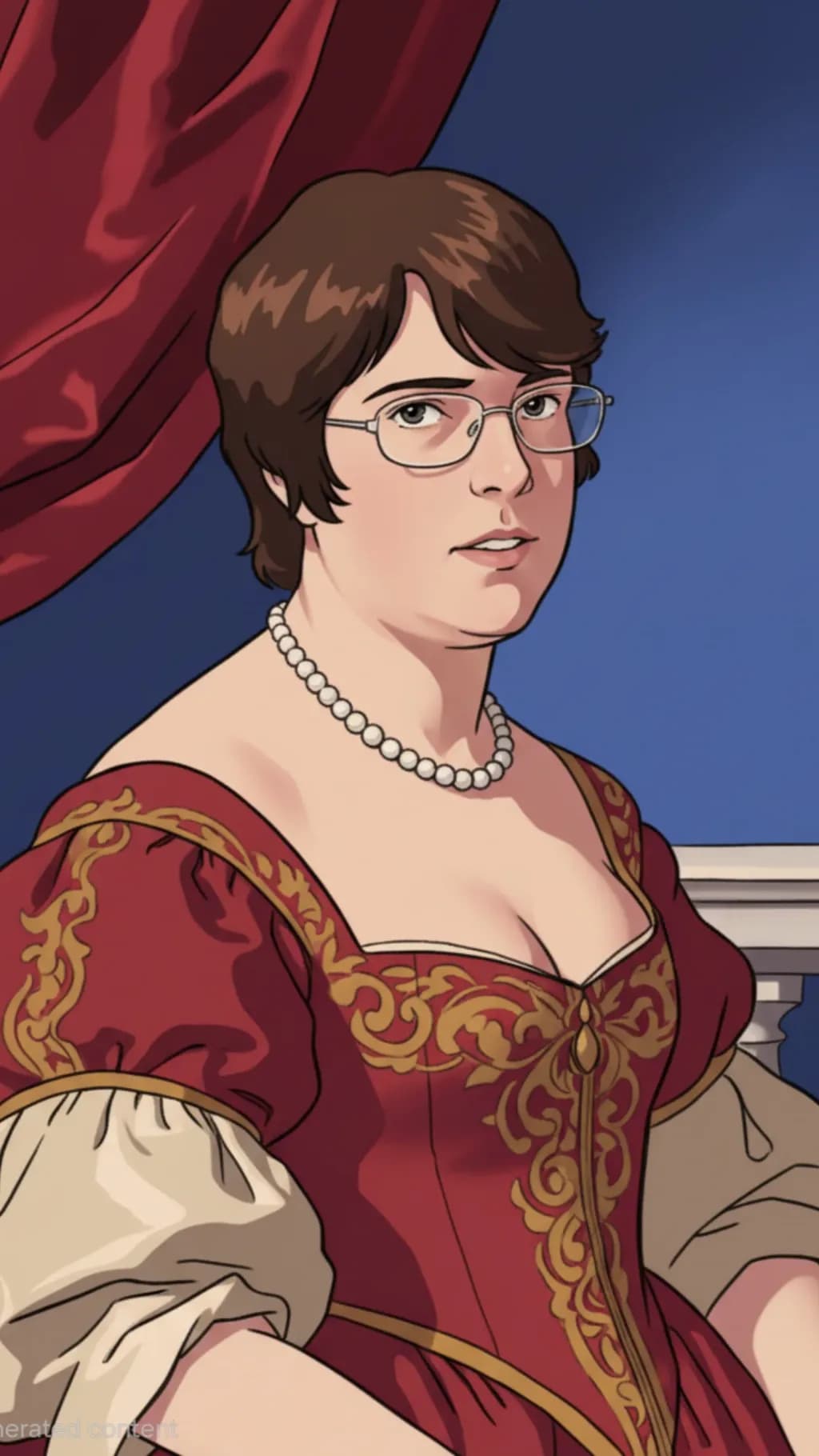 Renaissance Woman in Pearls