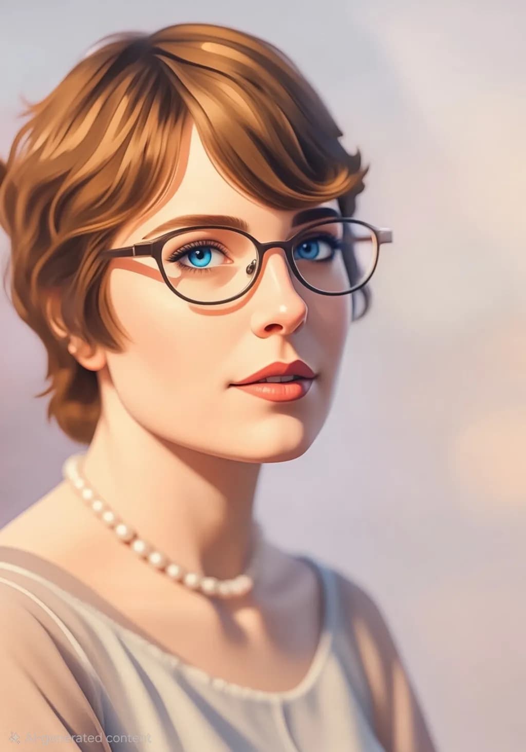 Portrait in Pearl Glasses