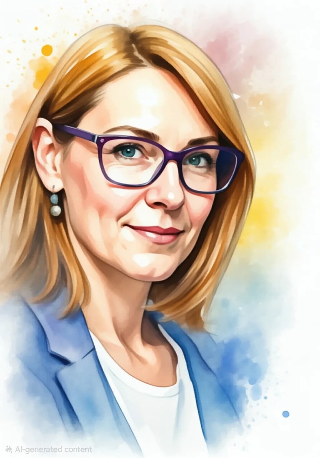 Confident Portrait in Blue Glasses