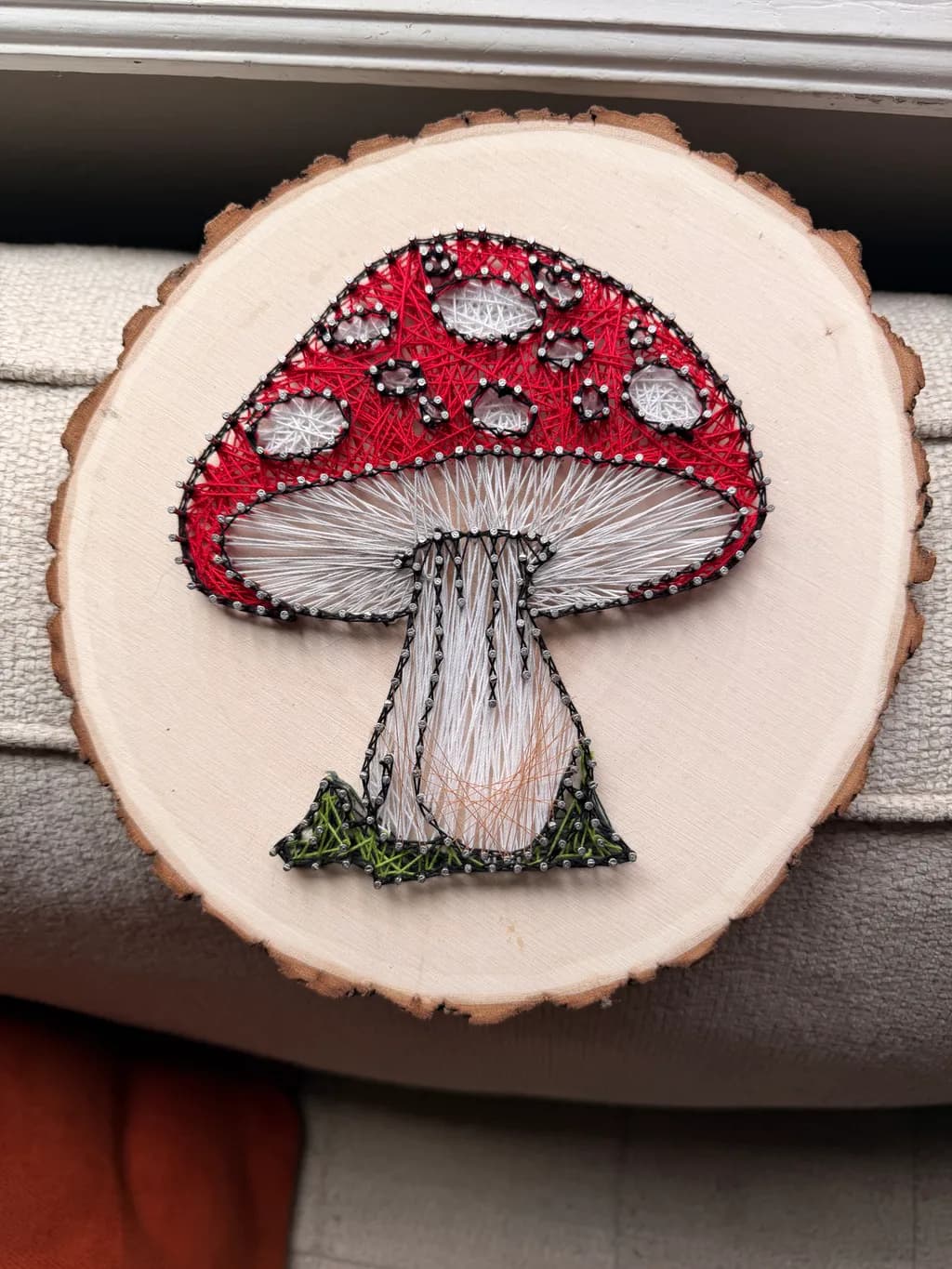 Spotted Toadstool String Art