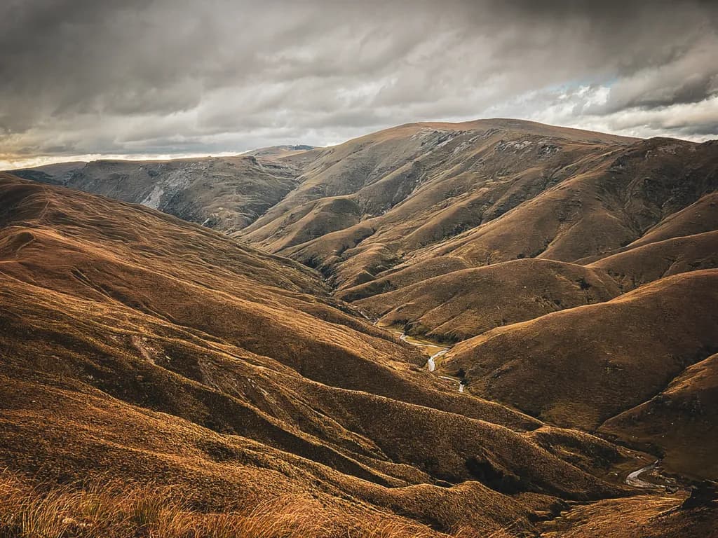Rolling Sepia Hills