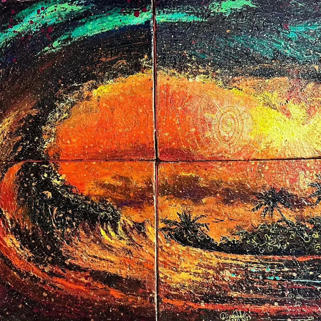 Tropical Wave Sunset