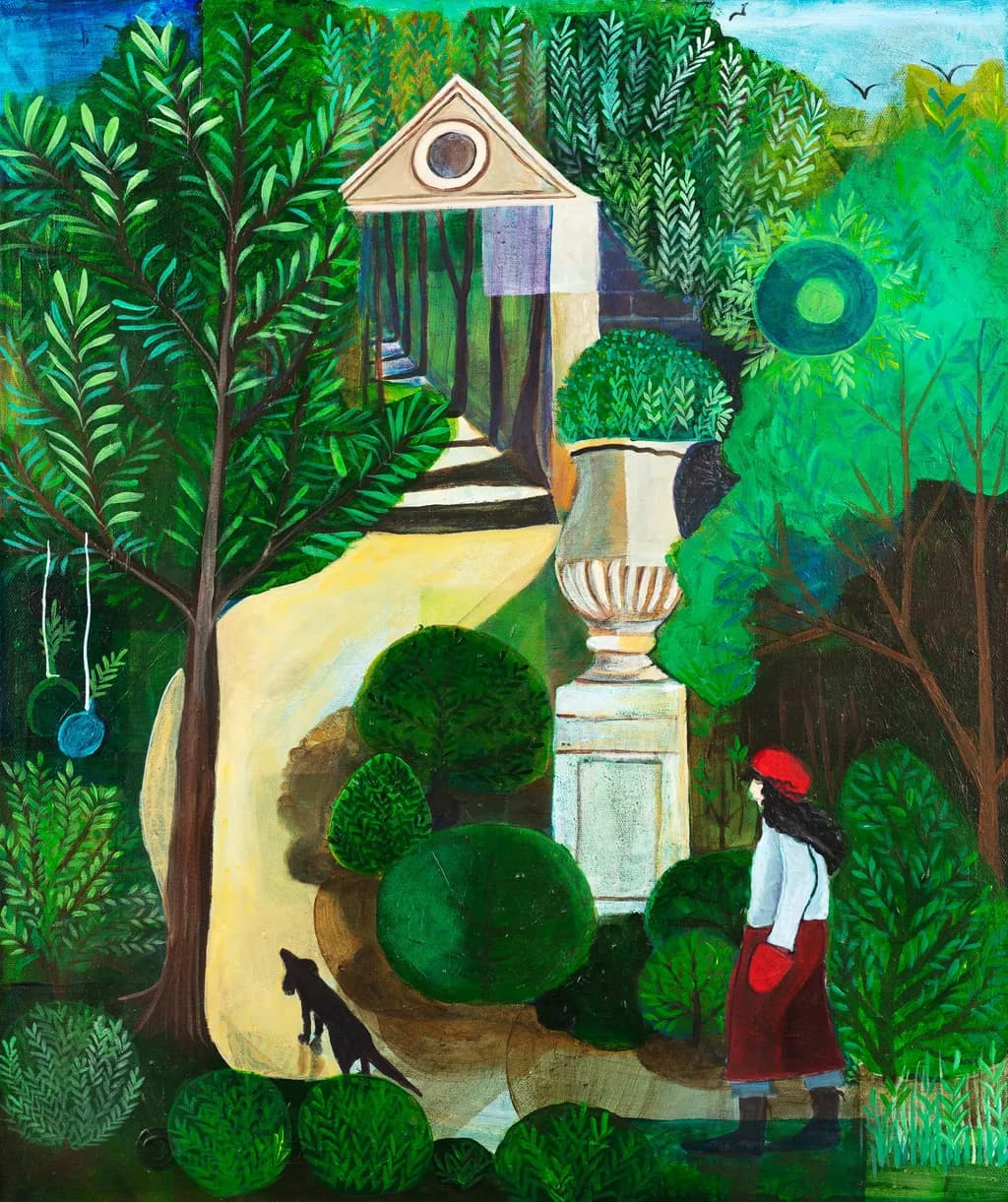 Garden Walk with Dog