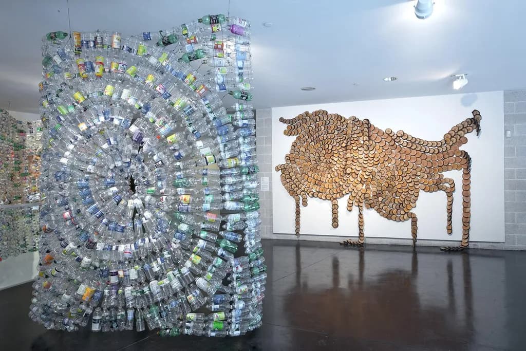 Recycle Bottle Art Installation