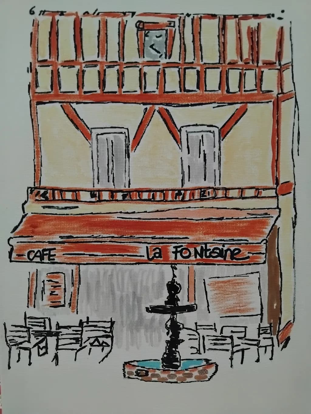 Cafe La Fontaine Scenes