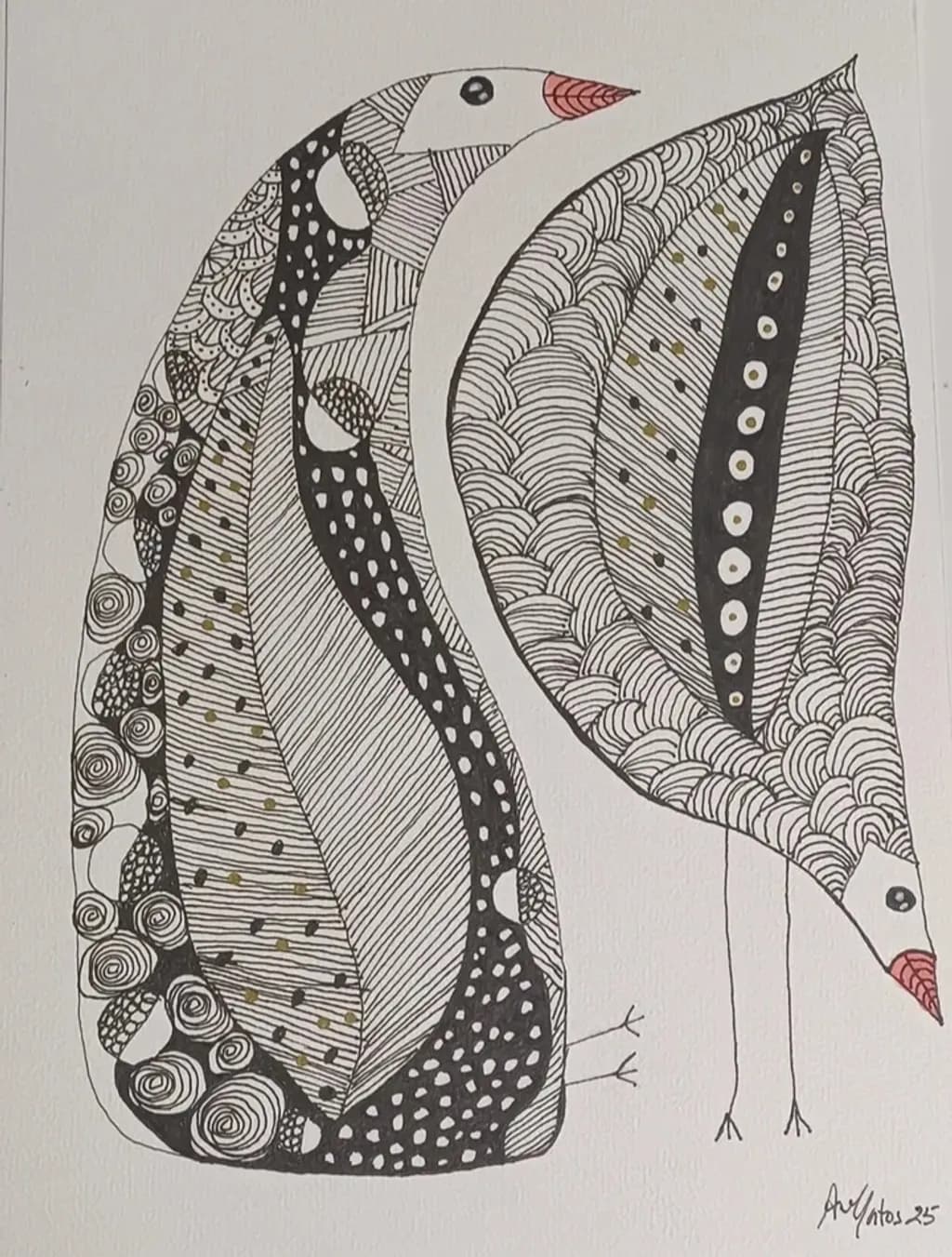 Abstract Birds Study