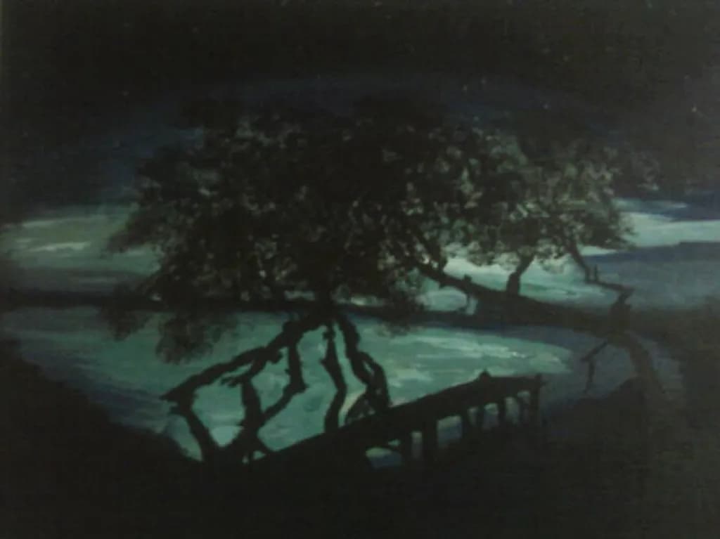 Night River Silhouette