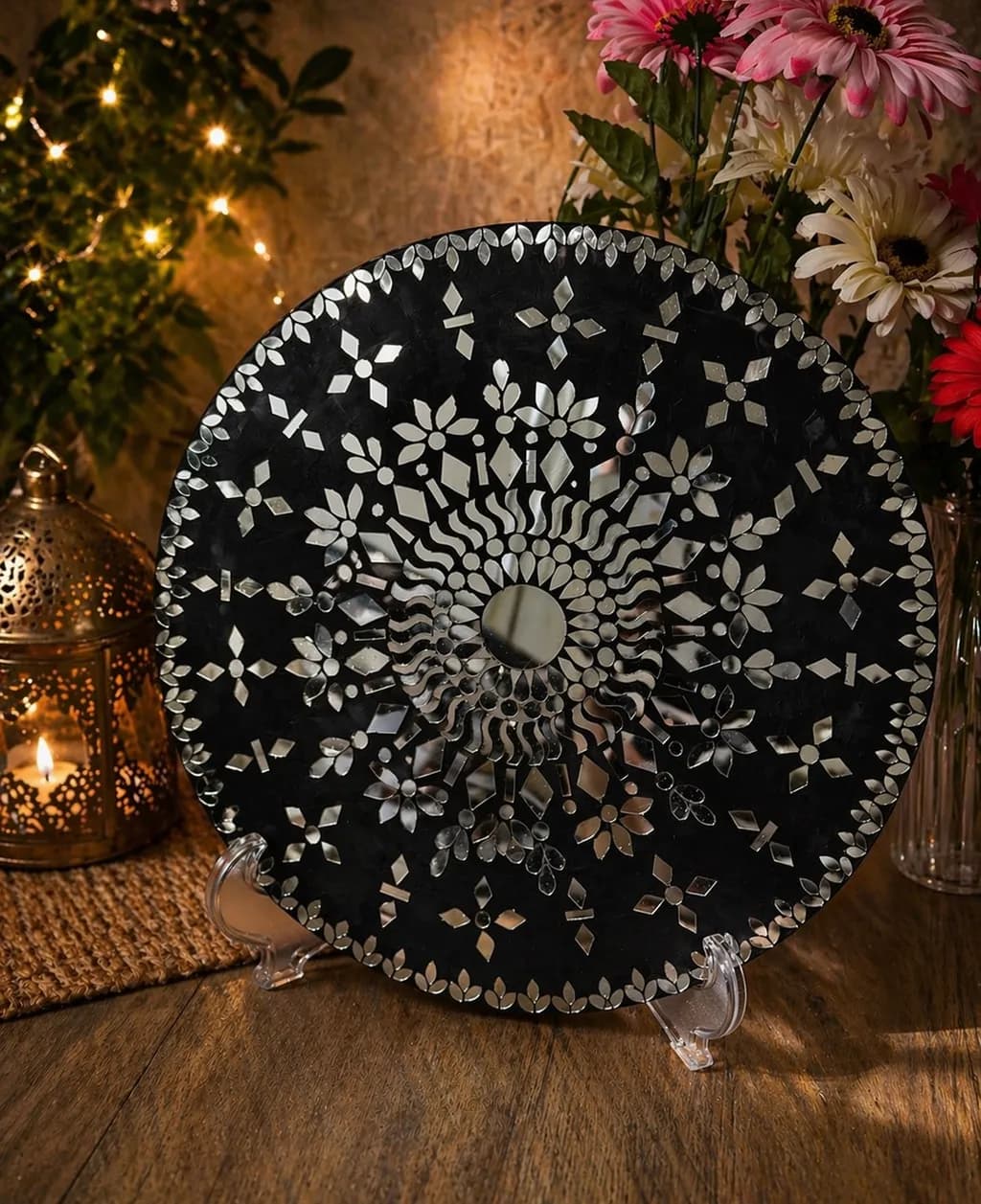 Ornate Floral Mirror