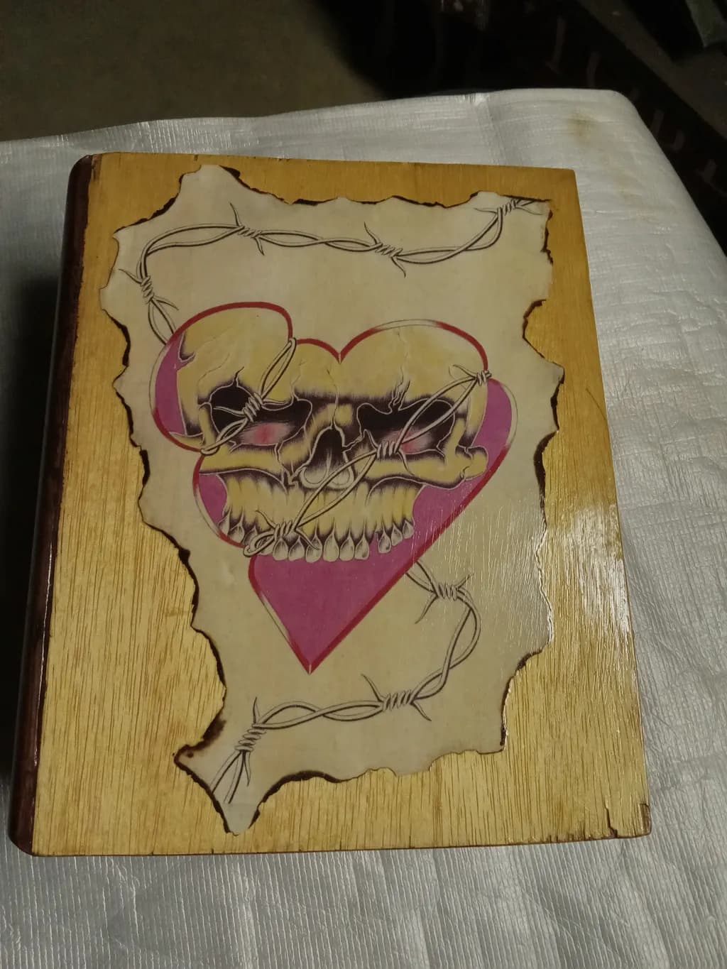 Barbed Heart Skull