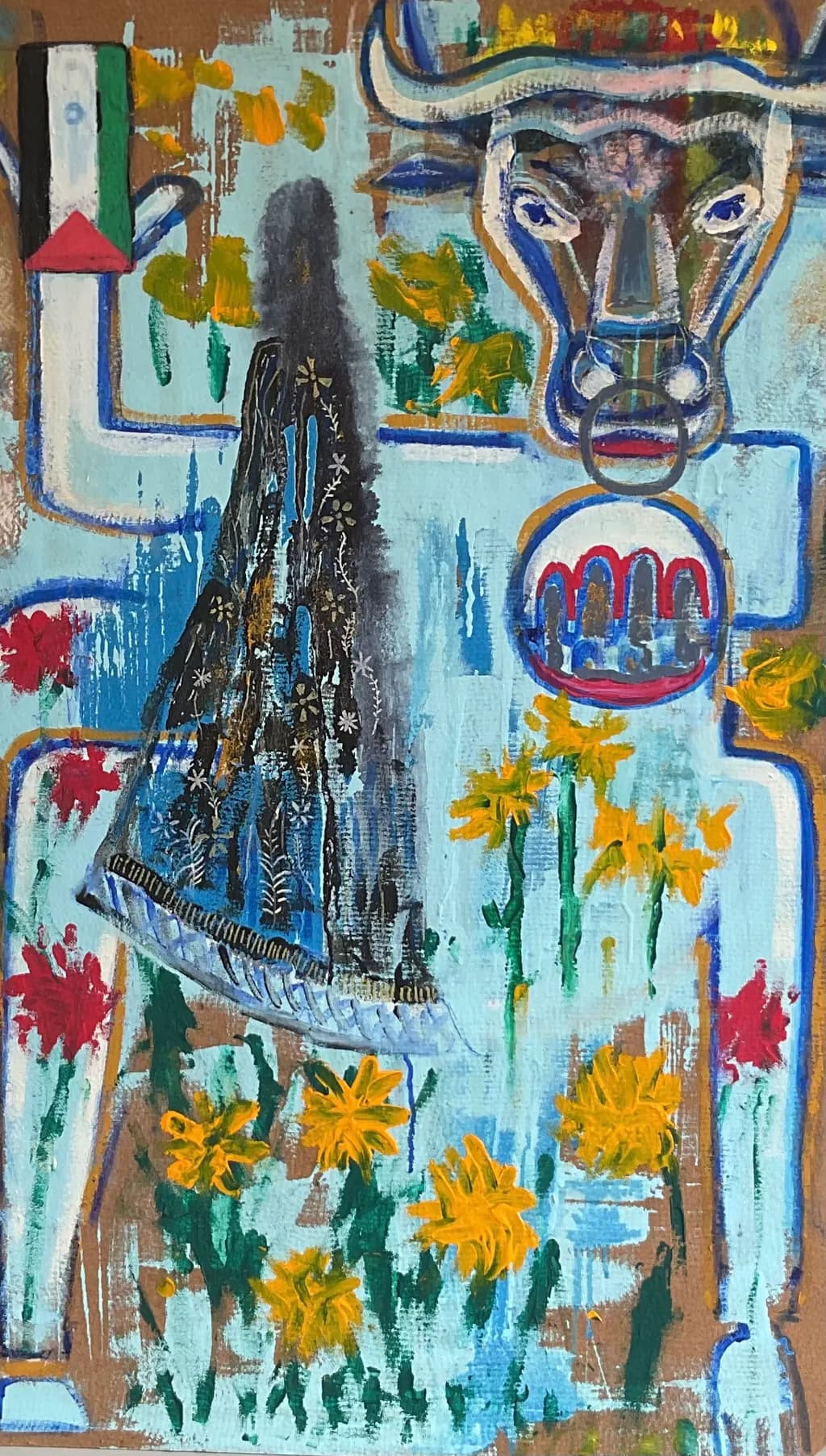 Floral Bull Reverie