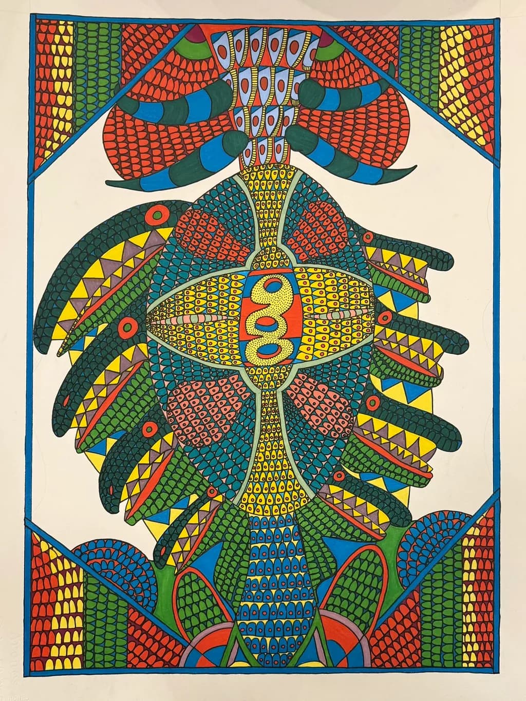 Geometric Insect Mosaic