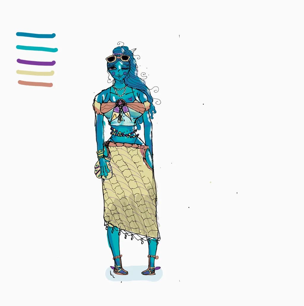 Blue Canvas Muse