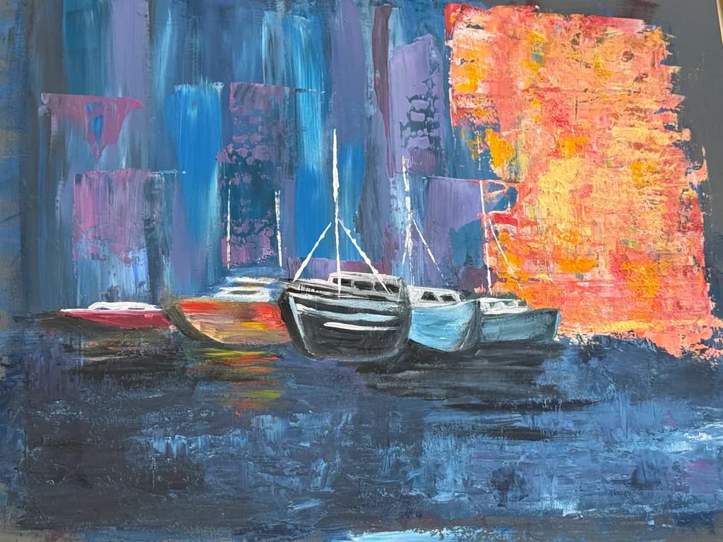 Sunset Harbor Reflections