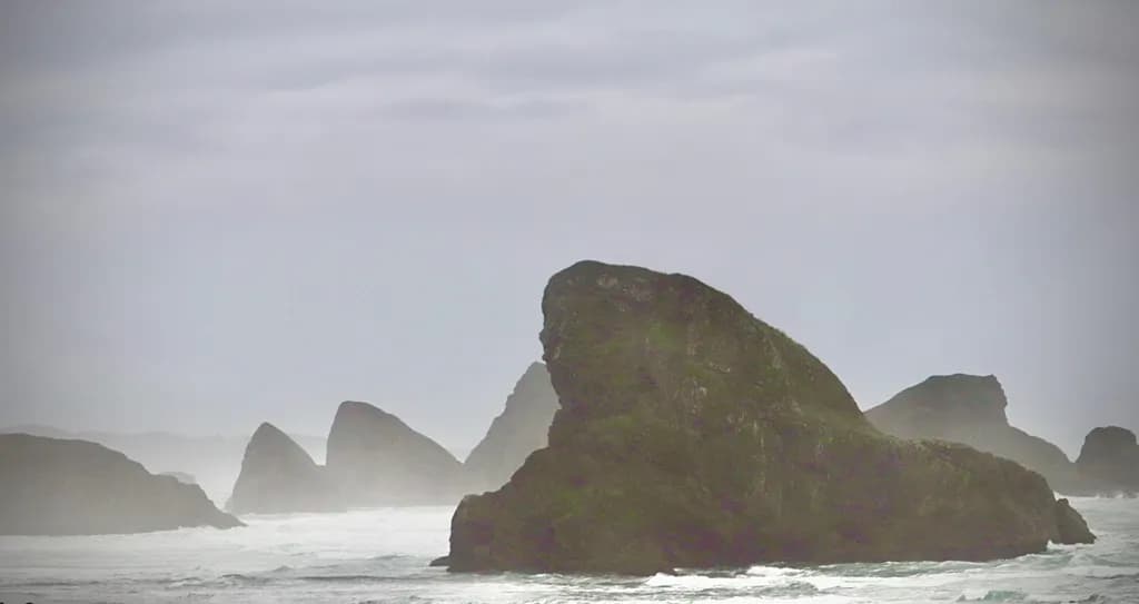 Misty Coastline Silence