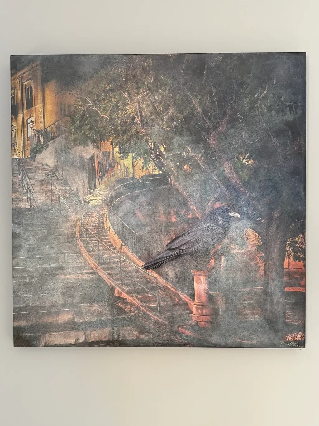 Crow Above the Stairs