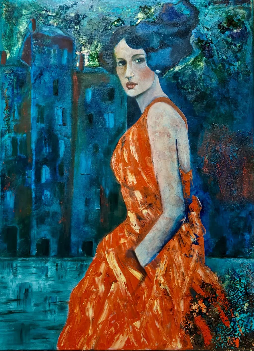 Blue Veil in Orange