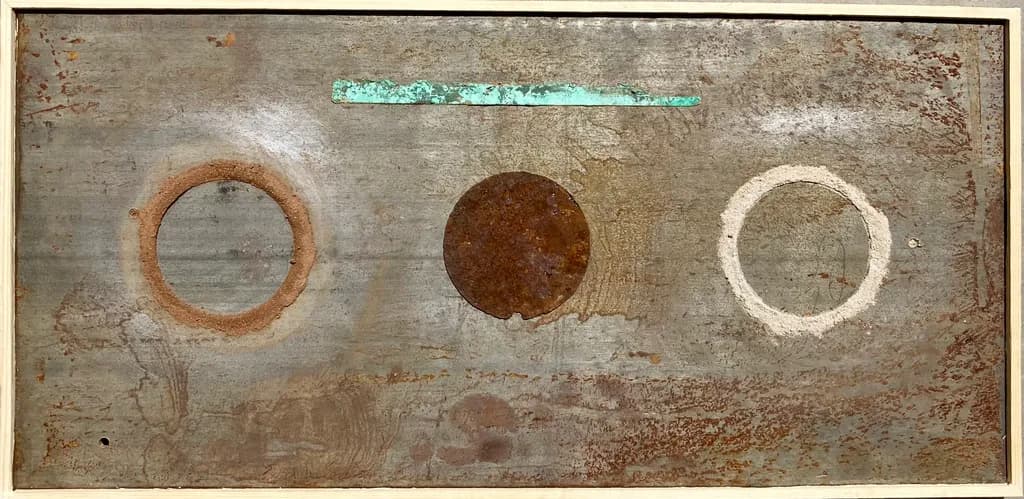 Rust Circles and Stripe