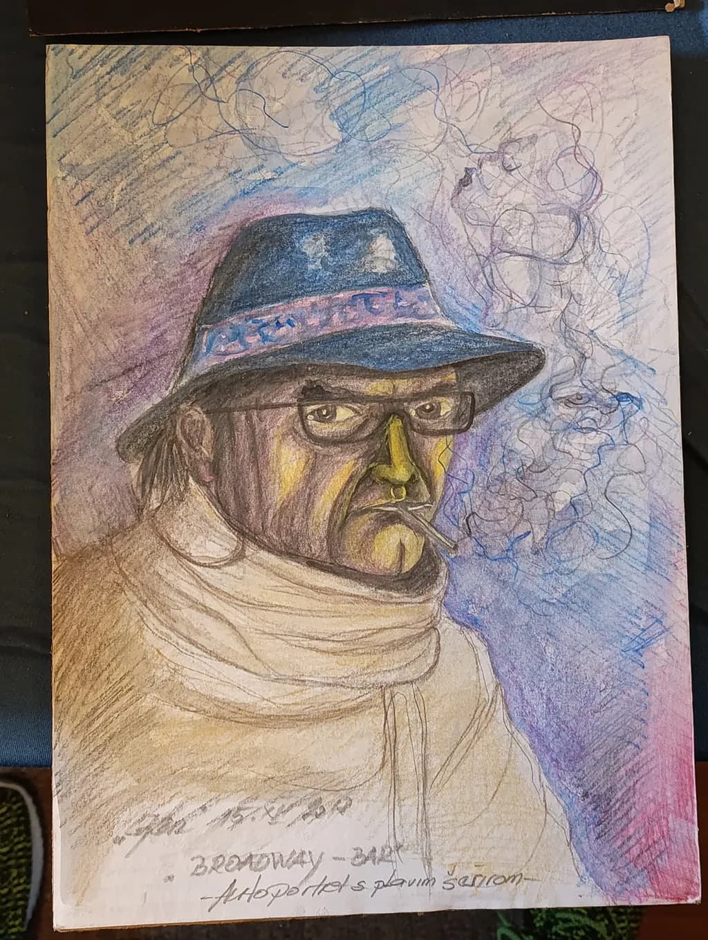 Blue Hat Contemplation