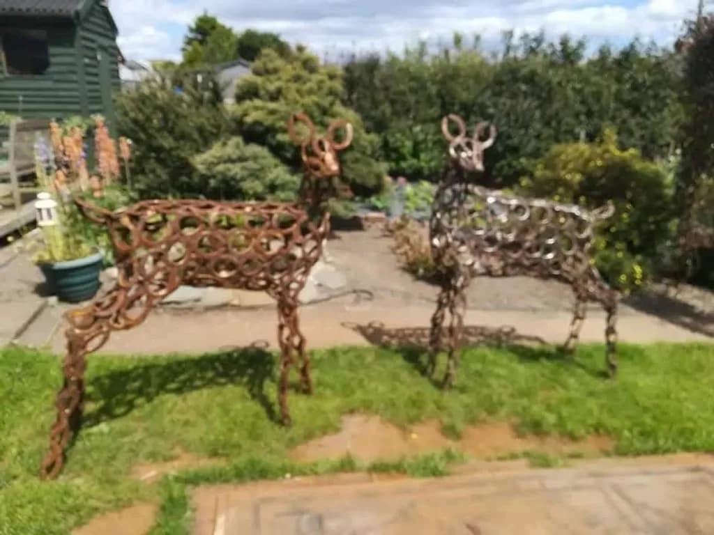 Rusty Deer Sculpture