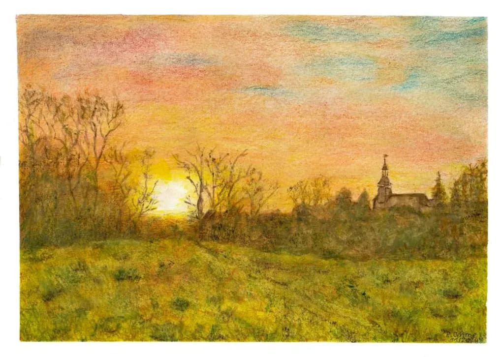 Sunset by the Church