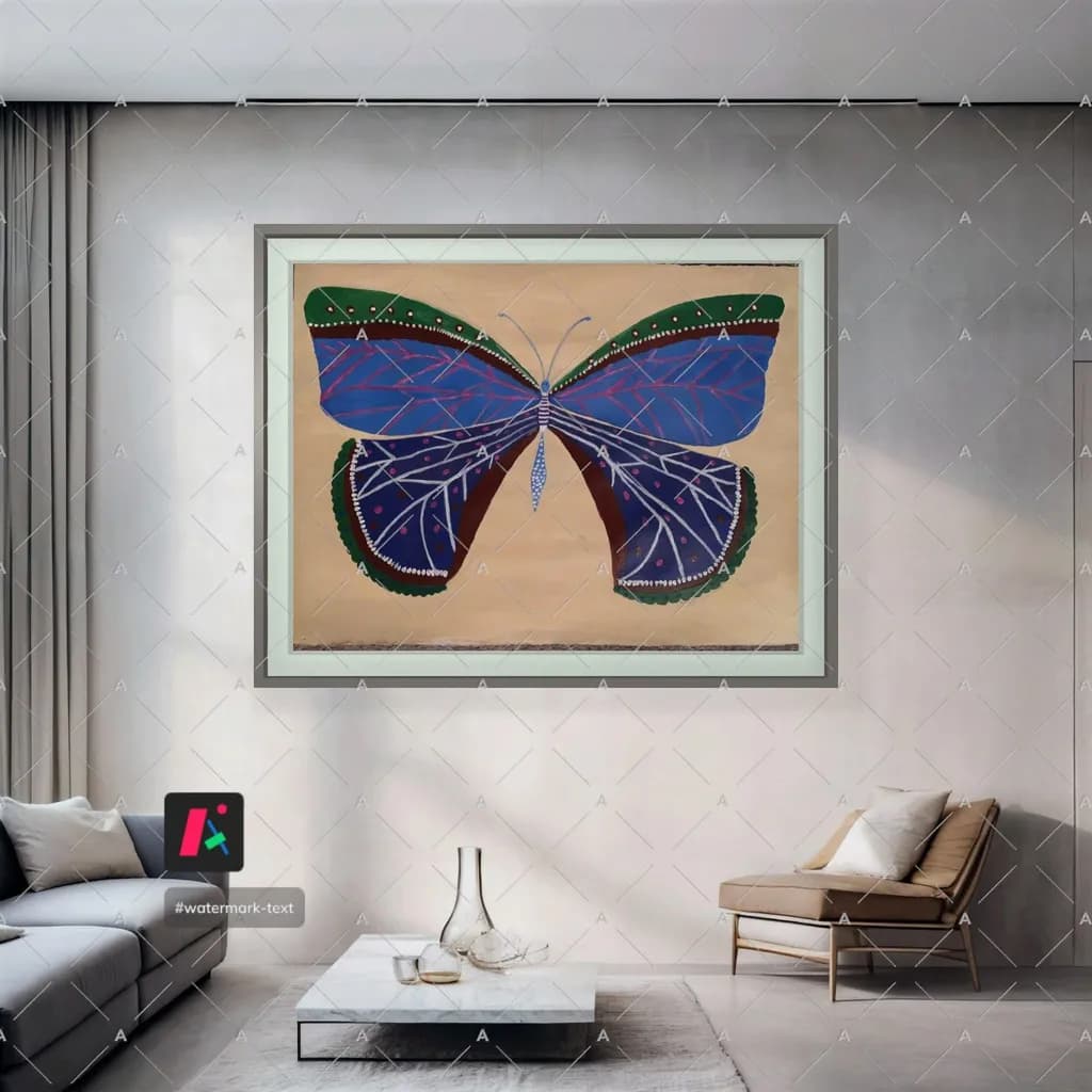 Blue Geometry Butterfly