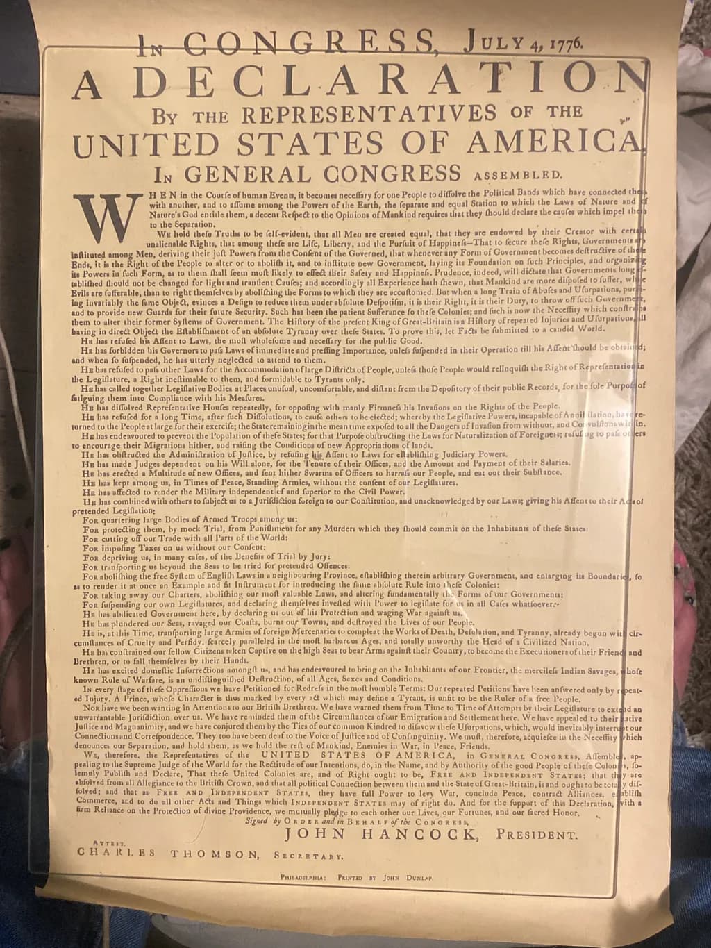 Declaration of Independence 1776
