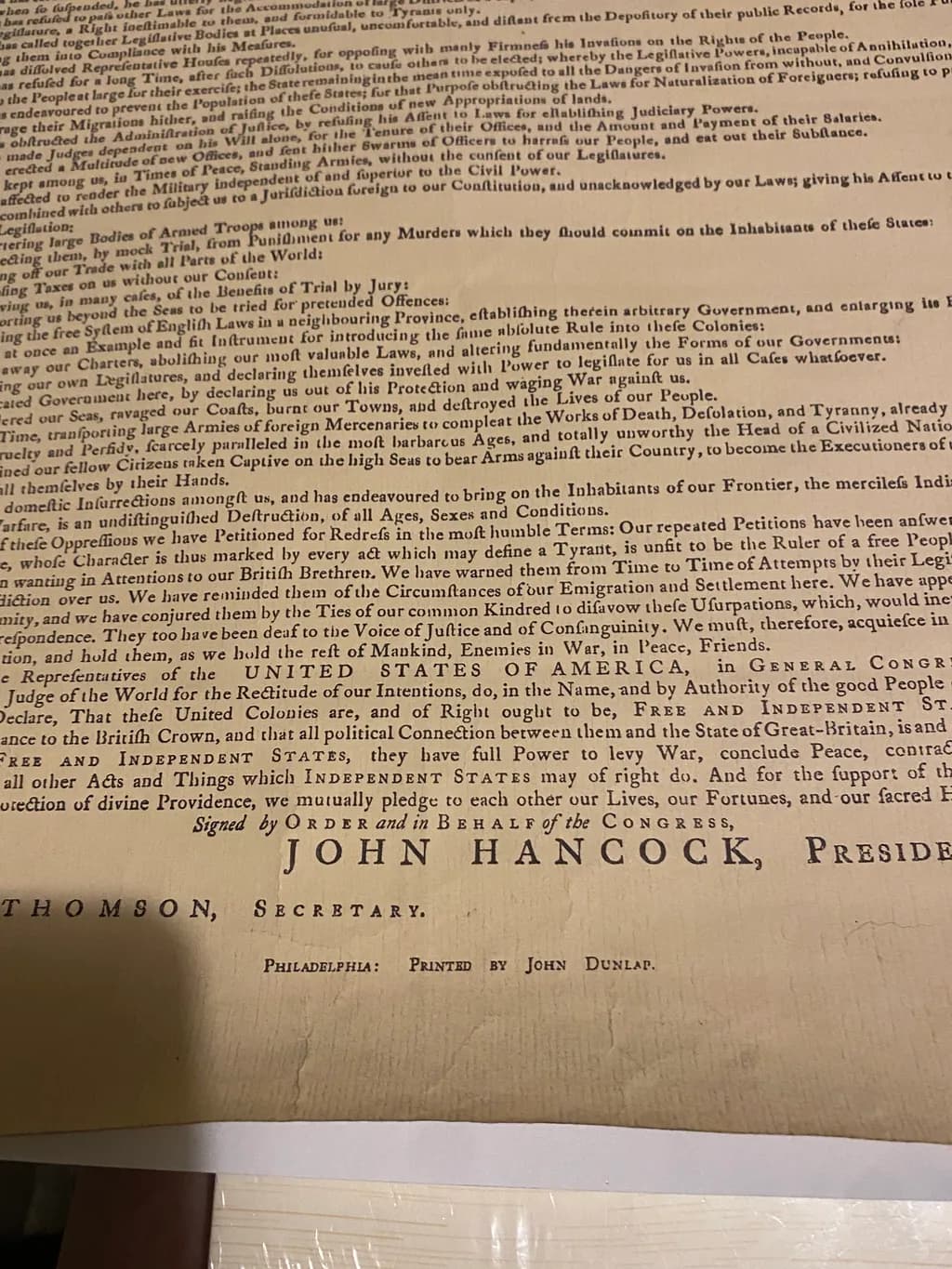 Declaration of Independence Excerpt