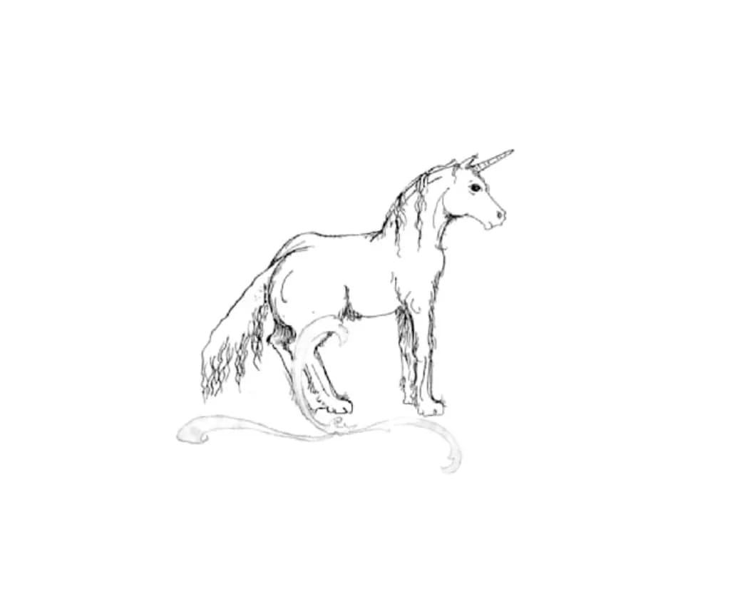 Mythic Unicorn Sketch