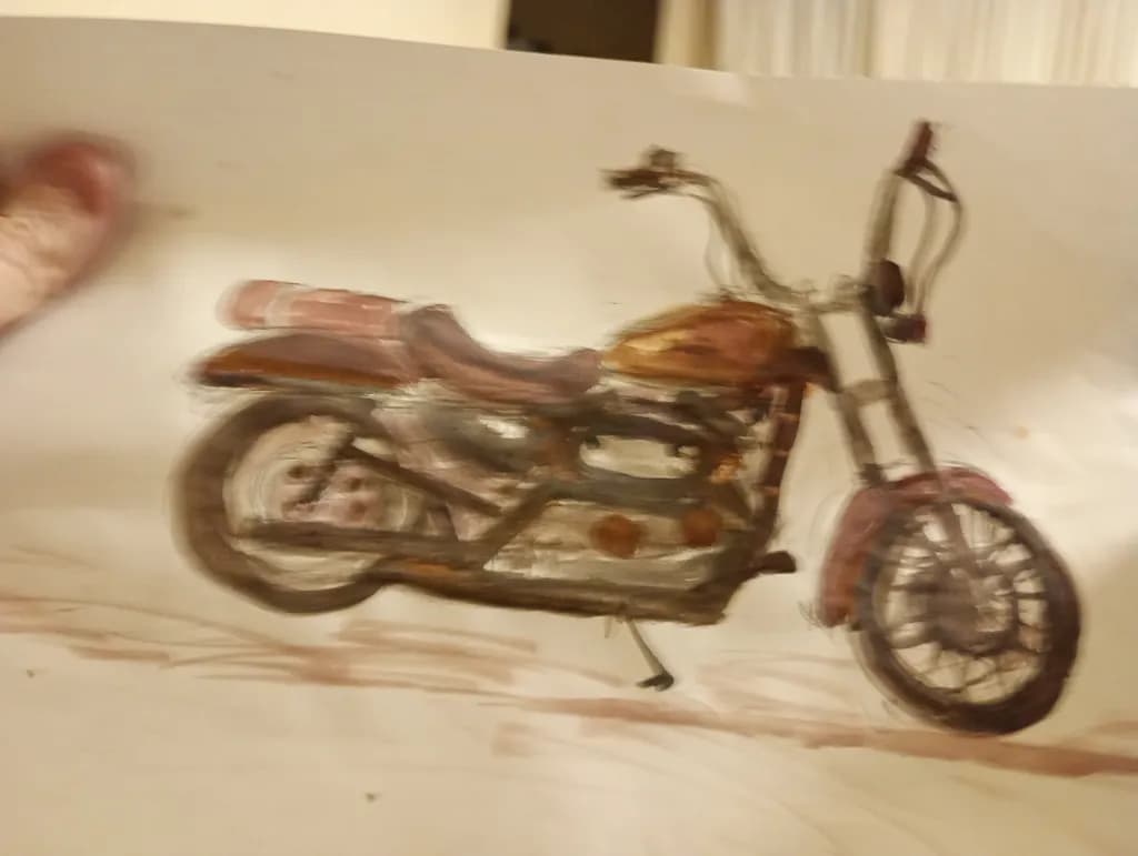 Vintage Motorcycle Sketch