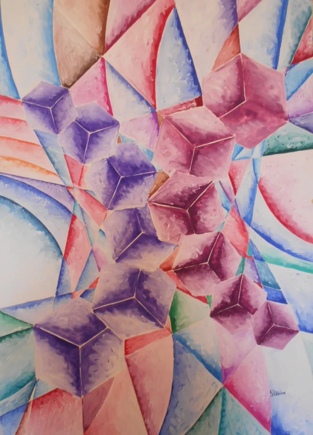Abstract Cubes Composition