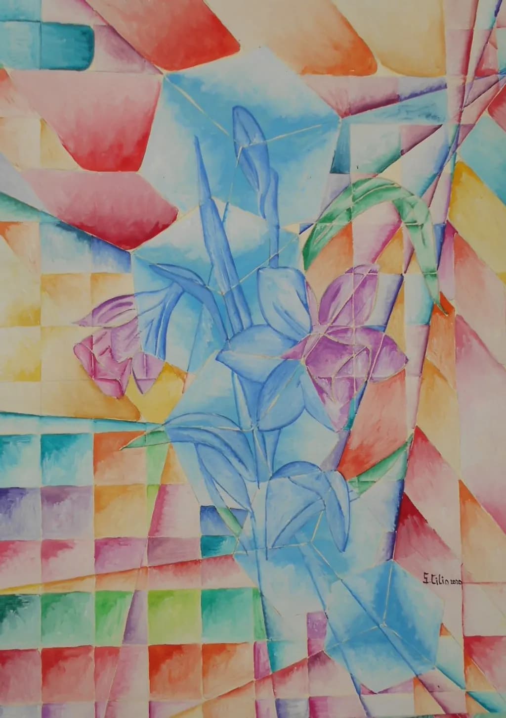Abstract Lilies Composition