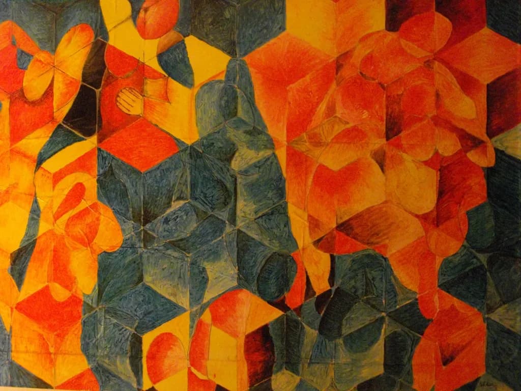 Geometric Figures in Warm Hues