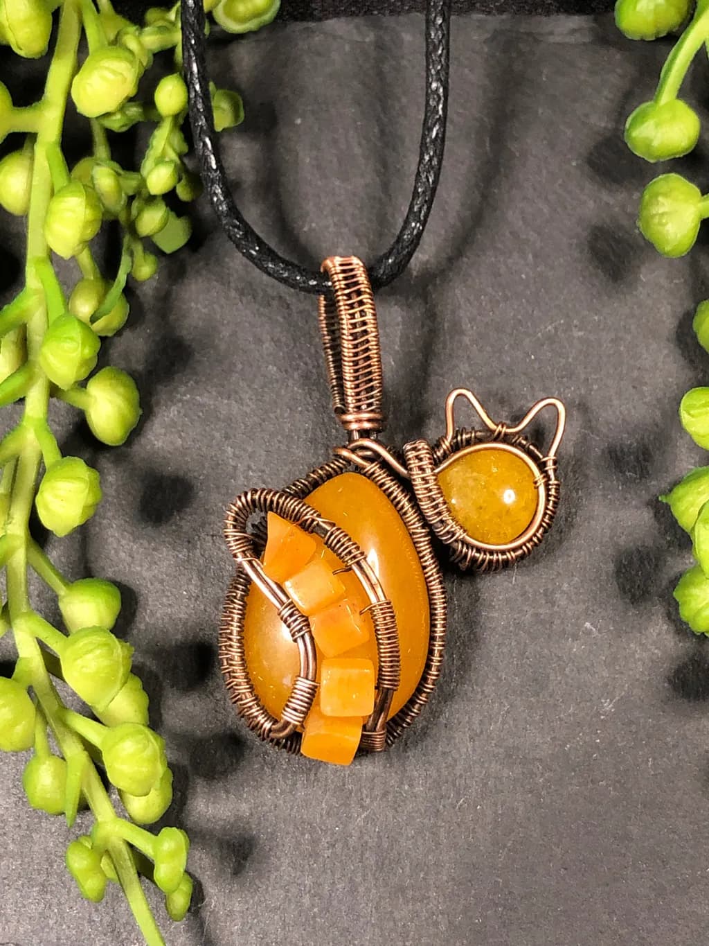 Amber Cat Pendant