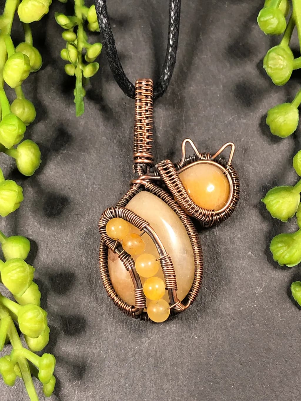 Amber Cat Pendant