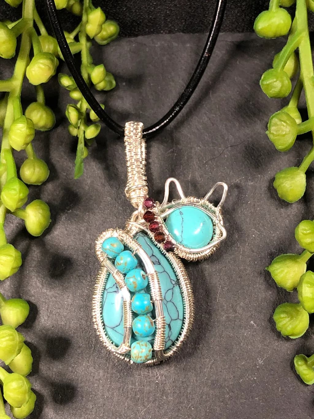 Turquoise Cat Charm