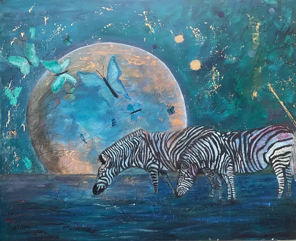 Moonlit Zebras