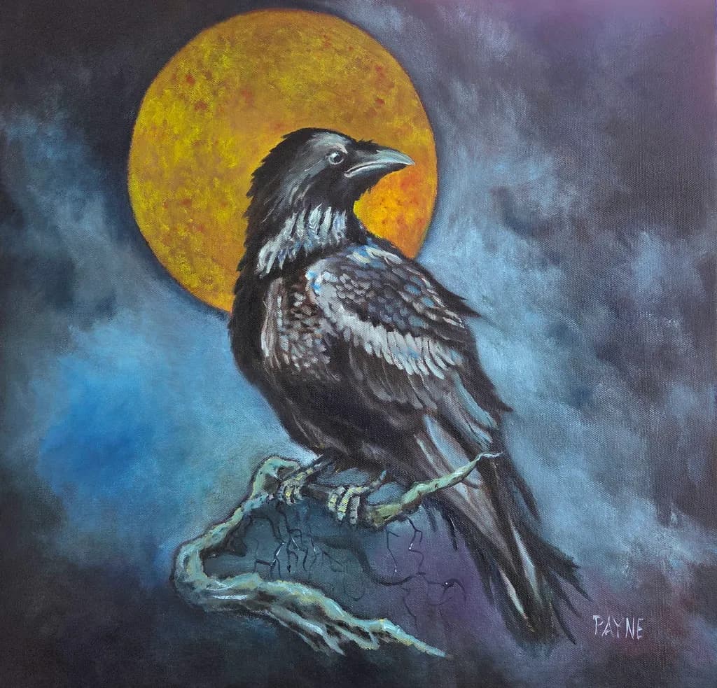 Moonlit Raven