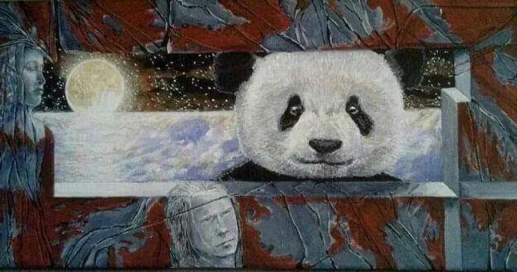 Moonlit Panda Mosaic