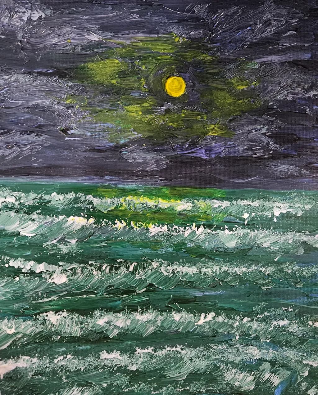 Moonlit Ocean Waves