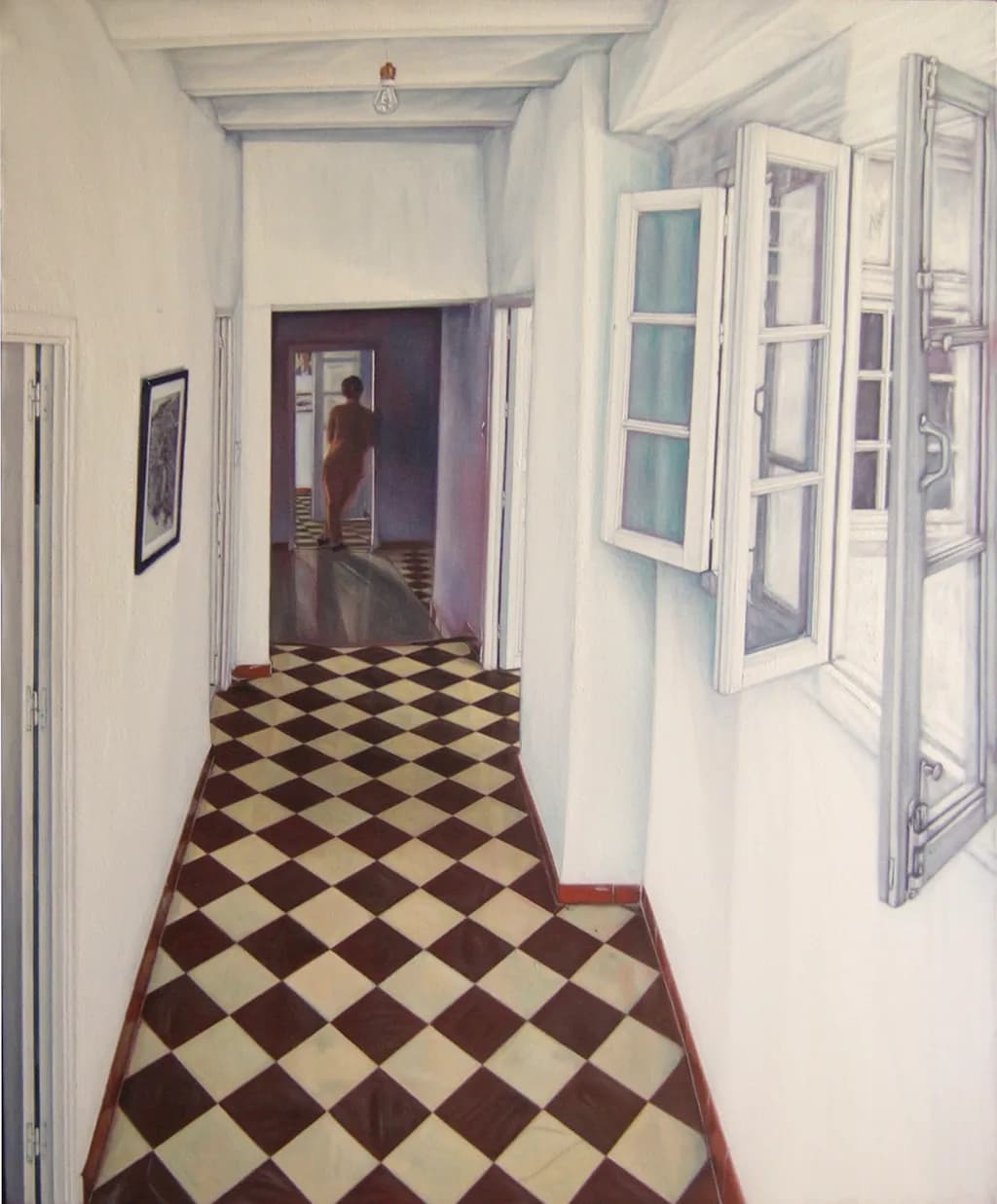 Interior con figura
