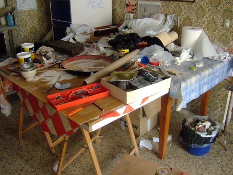 the work table on any given day
