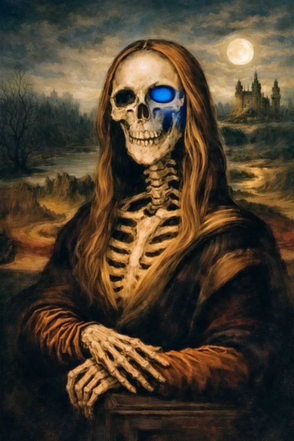 Blue Eye Skeleton Portrait