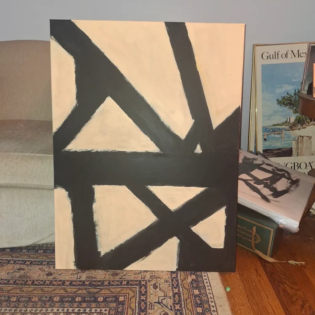 Black Lines Canvas
