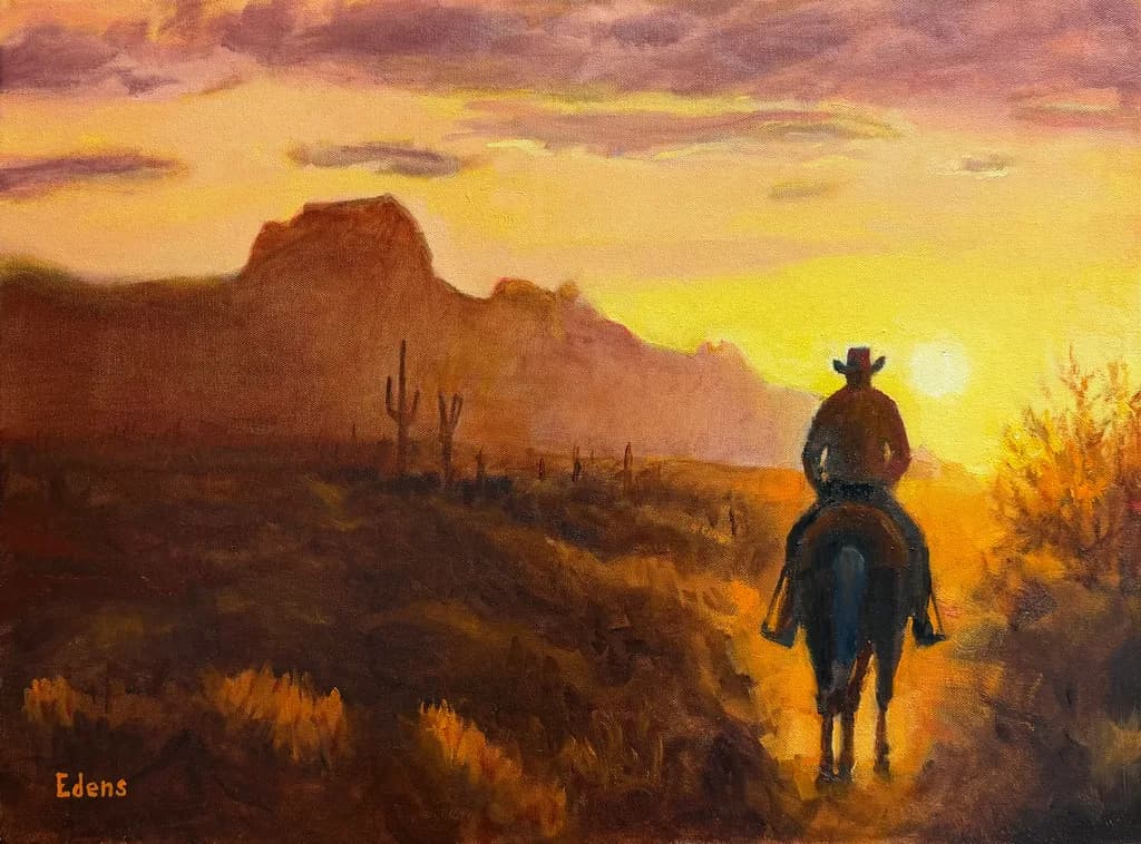 Desert Rider Sunset