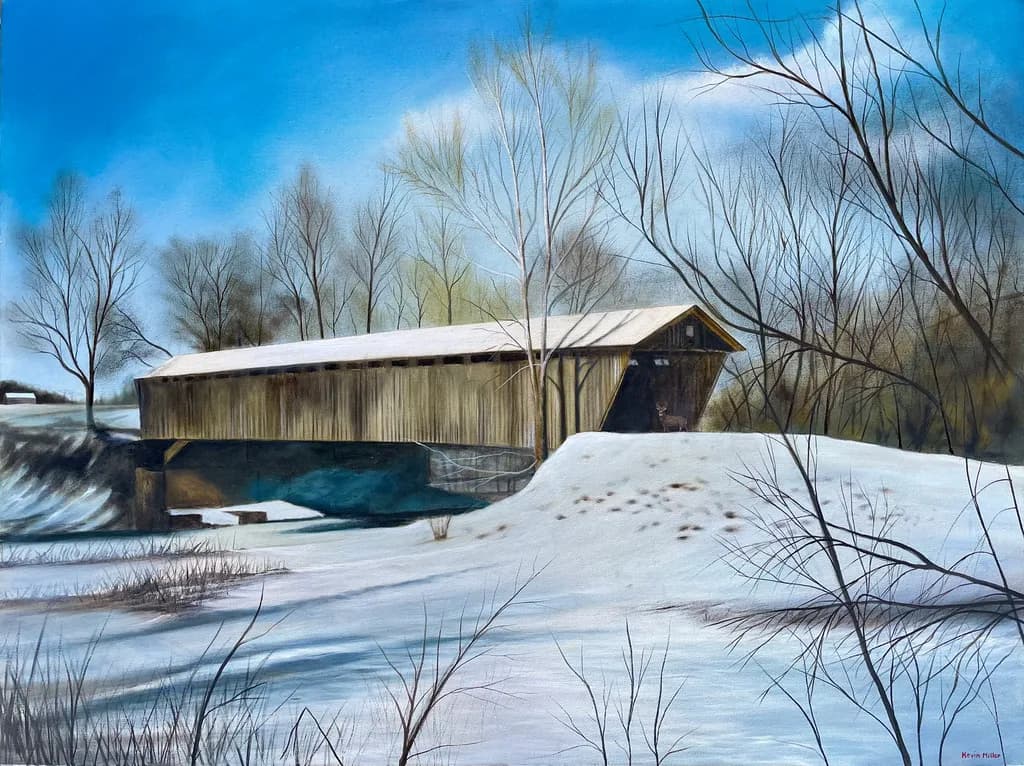 Winter Covered Bridge