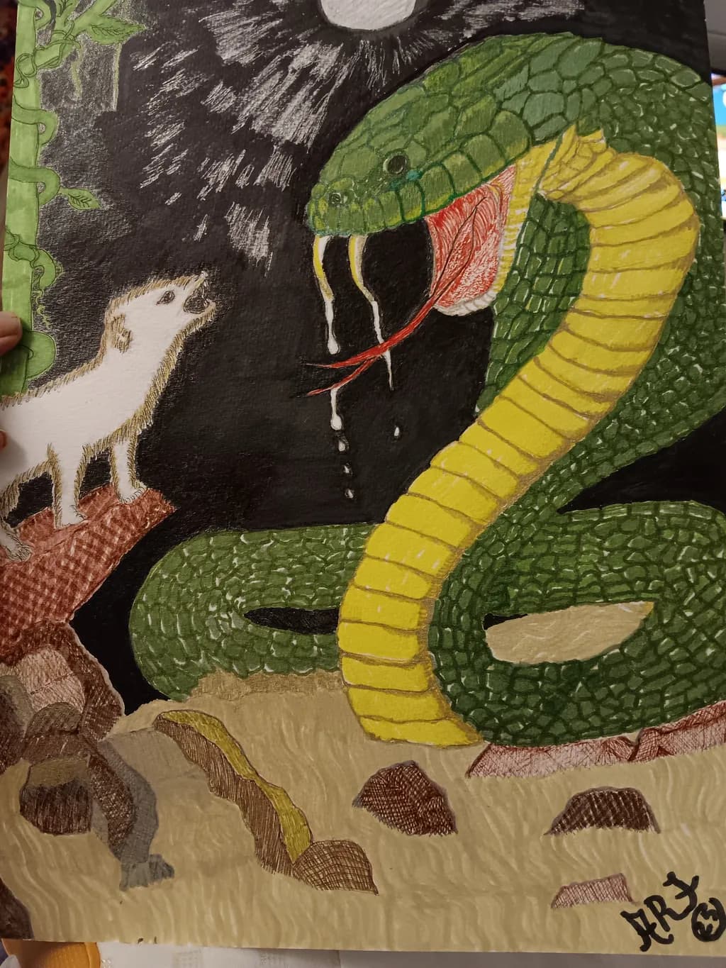 Snake and Wolf Confrontation